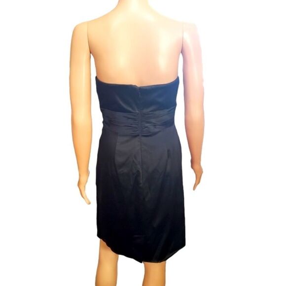 Dusk Black Strapless Cocktail Dress Sz 4 - Picture 3 of 12